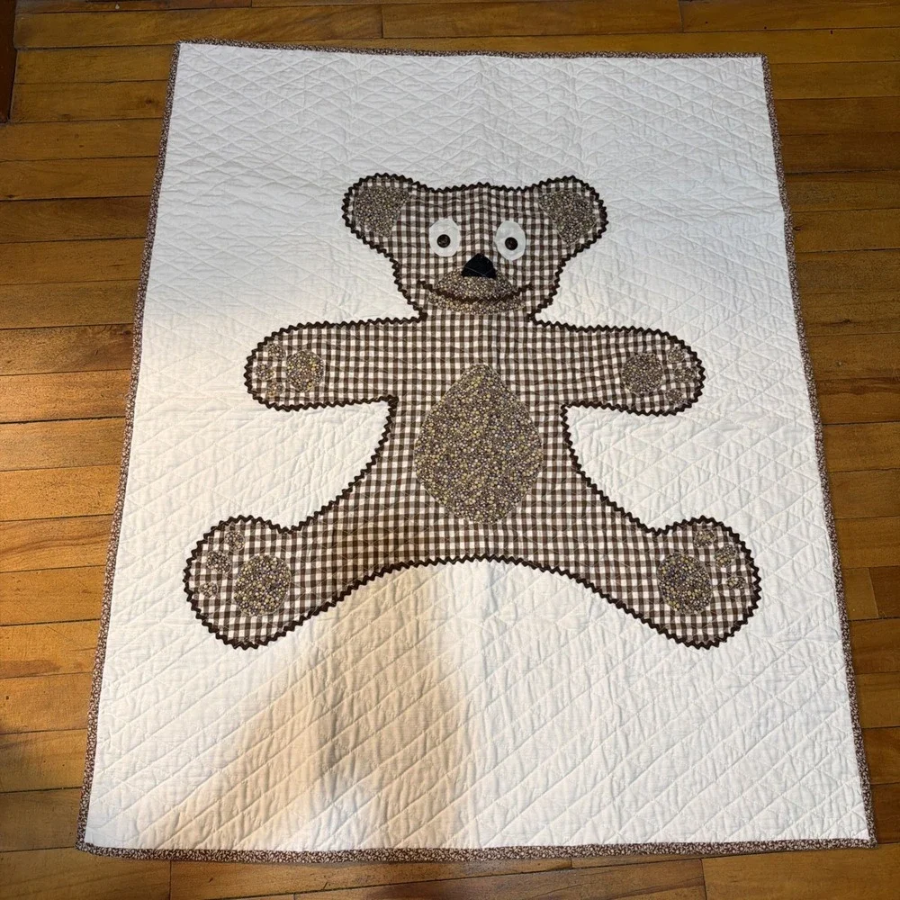 Baby Quilt Handmade Boy Girl Crib Blanket 35.5